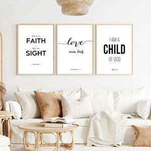 Christian Quotes Canvas Wall Décor
