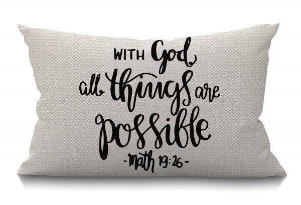 Bible Verse Throw Pillow Cover