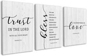 Christian Biblical Scripture Print Set of 3