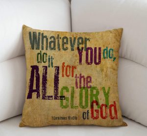 Christian Bible Verse Farmhouse Pillow Cover