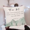 Throw Pillow Cover, I Have Called You by Name, You are Mine, 18x18 Inch