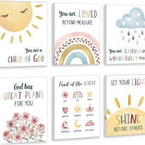 Children’s Bible Verses Wall Decor, Set Of 6